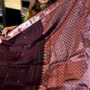Jazzy Wine Soft Banarasi Silk Saree With Snazzy Blouse Piece
