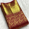 Admirable Red Soft Banarasi Silk Saree With Exquisite Blouse Piece