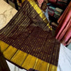 Luxuriant Brown Soft Banarasi Silk Saree With Scintilla Blouse Piece
