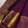 Cynosure Purple Soft Banarasi Silk Saree With Sempiternal Blouse Piece