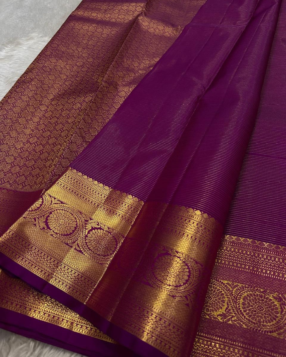 Charming Magenta Soft Banarasi Silk Saree With Demesne Blouse Piece