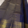 Zephyr Navy Blue Soft Banarasi Silk Saree With Forbearance Blouse Piece