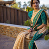Snazzy Beige Soft Silk Saree With Winsome Blouse Piece