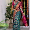Transcendent Rama Soft Silk Saree With Radiant Blouse Piece