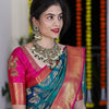 Transcendent Rama Soft Silk Saree With Radiant Blouse Piece