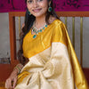Adorable Beige Soft Silk Saree With Charming Blouse Piece