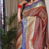 Adorning Wine Soft Silk Saree With Surpassing Blouse Piece
