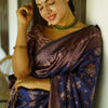 Alluring Blue Soft Silk Saree With Extraordinary Blouse Piece