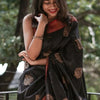 Blooming Black Soft Silk Saree With Impressive Blouse Piece