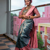 Alluring Firozi Soft Silk Saree With Classy Blouse Piece