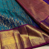 Most Stunning Rama Soft Silk Saree With Opulent Blouse Piece
