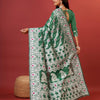 Enigmatic Green Cotton Silk Saree With Radiant Blouse Piece