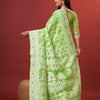 Aplomb Parrot Cotton Silk Saree With Lustrous Blouse Piece