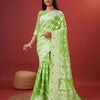 Aplomb Parrot Cotton Silk Saree With Lustrous Blouse Piece