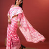 Embellished Pink Cotton Silk Saree With Opulent Blouse Piece