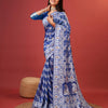 Radiant Royal Blue Cotton Silk Saree With Whimsical Blouse Piece