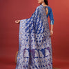Radiant Royal Blue Cotton Silk Saree With Whimsical Blouse Piece