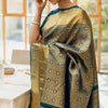 Opulent Dark Green Soft Silk Saree With Exemplary Blouse Piece