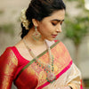 Most Stunning Beige Soft Silk Saree With Girlish Blouse Piece