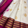 Amazing Off White Soft Silk Saree With Phenomenal Blouse Piece