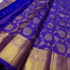 Chatoyant Royal Blue Soft Banarasi Silk Saree With Desultory Blouse Piece