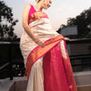 Panoply Beige Soft Silk Saree With Incredible Blouse Piece