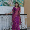 Bewitching Purple Soft Silk Saree With Groovy Blouse Piece