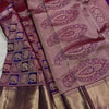 Rhapsody Purple Soft Banarasi Silk Saree With Piquant Blouse Piece