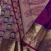 Rhapsody Purple Soft Banarasi Silk Saree With Piquant Blouse Piece