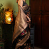 Charming Black Soft Banarasi Silk Saree With Hypnotic Blouse Piece