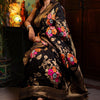 Charming Black Soft Banarasi Silk Saree With Hypnotic Blouse Piece