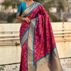 Pulsating Wine Soft Silk Saree With Luxuriant  Blouse Piece