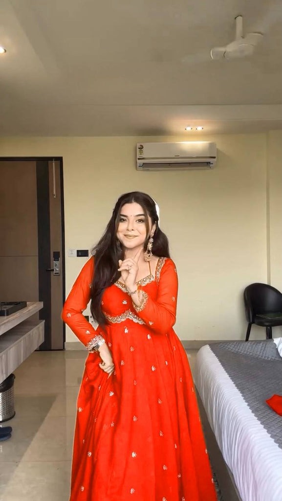 Premium Georgette Anarkali Suit Set with Dupatta & Pant | 9 Elegant Color Options