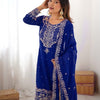 Designer Heavy Embroidered Kurta Sharara Suit Set with Dupatta | 10 Color Options
