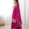 Designer Heavy Embroidered Kurta Sharara Suit Set with Dupatta | 10 Color Options
