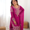 Designer Heavy Embroidered Kurta Sharara Suit Set with Dupatta | 10 Color Options