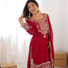 Designer Heavy Embroidered Kurta Sharara Suit Set with Dupatta | 10 Color Options