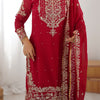 Designer Heavy Embroidered Kurta Sharara Suit Set with Dupatta | 10 Color Options