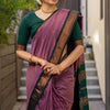 Bewitching Lavender Soft Silk Saree With Vibrant Blouse Piece