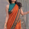 Dalliance Orange Soft Silk Saree With Nectarous Blouse Piece