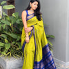 Classy Parrot Soft Silk Saree With Energetic Blouse Piece
