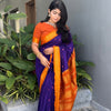 Gleaming Purple Soft Silk Saree With Phenomenal Blouse Piece