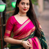Whimsical Dark Green Soft Silk Saree With Beguiling Blouse Piece