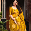 Ebullience Yellow Soft Silk Saree With Ratatouille Blouse Piece