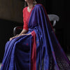 Devastating Blue Cotton Silk Saree With Felicitous Blouse Piece