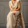 Petrichor Off White Soft Silk Saree With Scrumptious Blouse Piece