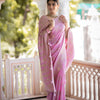 Incomparable Baby Pink Pink Soft Silk Saree With Snazzy Blouse Piece