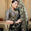 Blissful Black Soft Silk Saree With Angelic Blouse Piece