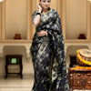 Blissful Black Soft Silk Saree With Angelic Blouse Piece
