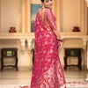 Chatoyant Dark Pink Soft Silk Saree With Chatoyant Blouse Piece